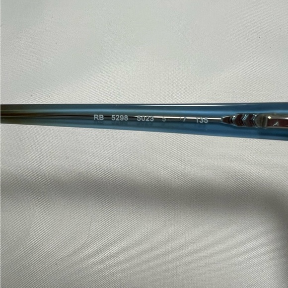 Ray-Ban Brown Tortoise and Blue Square Frame Eyeglasses - Frames Only - Picture 4 of 9